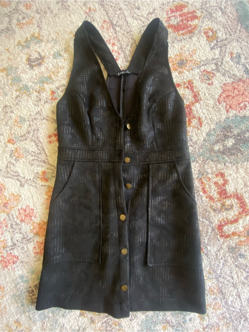 Very J Black Button Up business dress, Size Medium